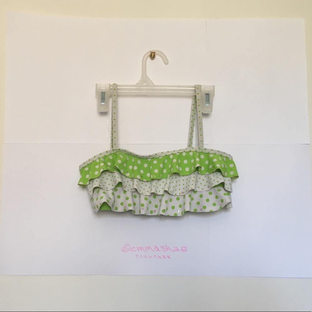 Justice Green and White Sparkly Two Piece Suit